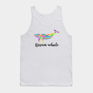 Bisexu whale Funny Bisexual Design Rainbow Colours Tank Top